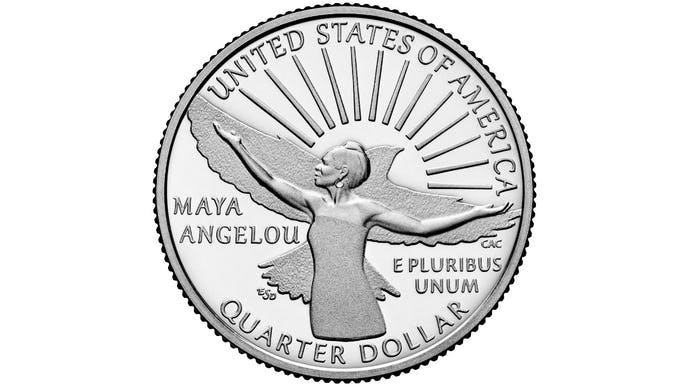 Maya+Angelou%2C+The+First+Black+Woman+on+the+U.S.+Quarter